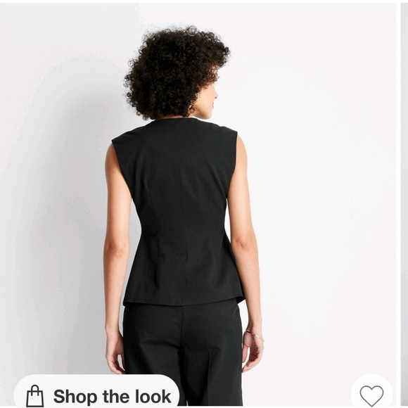 Future Collective × Jeneé Naylor Black Sleeveless Button-Front Waistcoat Size 00 - Picture 2 of 7